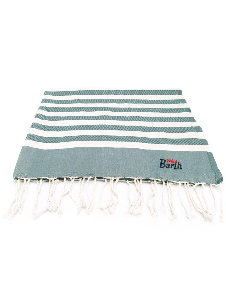 Mc2 Saint Barth - Striped Beach Pareo - Men - Cotton - One Size, Green, Cotton
