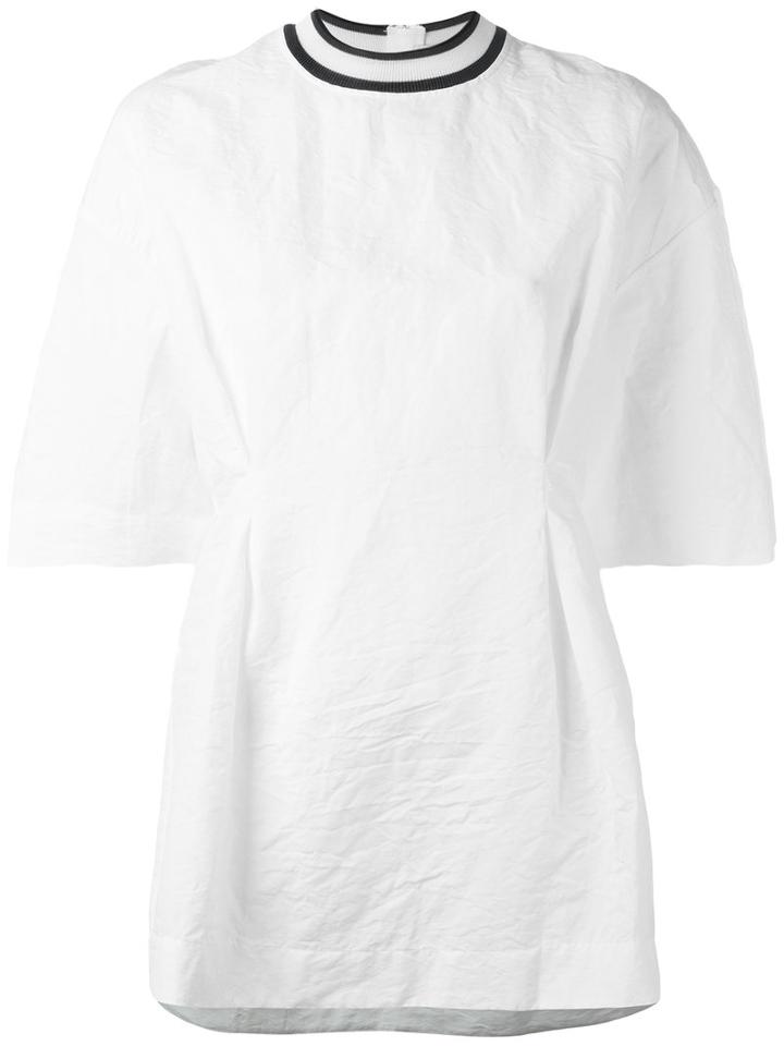 Marni - Contrast Collar Blouse - Women - Silk/cotton/linen/flax - 40, White, Silk/cotton/linen/flax