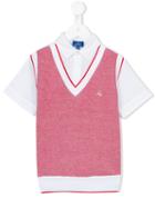 Fay Kids - Tank Top Shirt - Kids - Cotton/spandex/elastane - 4 Yrs, Red
