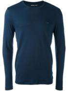 Michael Kors Longsleeved T-shirt, Men's, Size: Large, Blue, Cotton