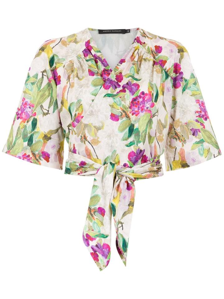 Andrea Marques Cachecoeur Cropped Top - Pink & Purple