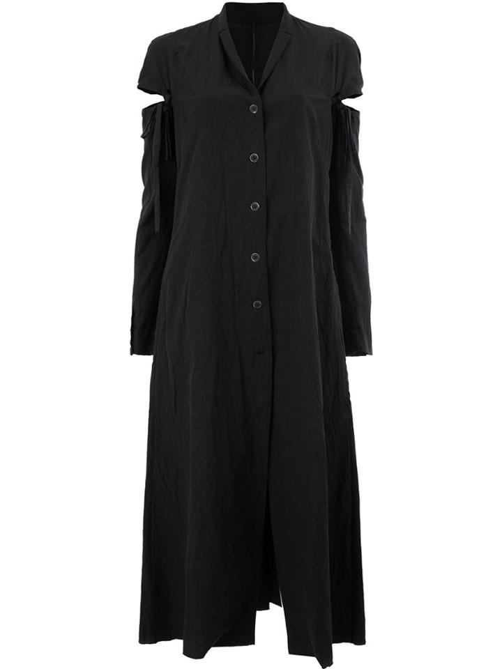 Masnada Slit Sleeve Coat - Black