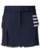 Thom Browne 4-bar Tweed Mini Skirt - Blue