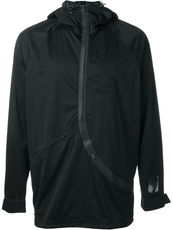 Y-3 Curved Zipper Jacket, Men's, Size: Large, Black, Polyester/polyurethane