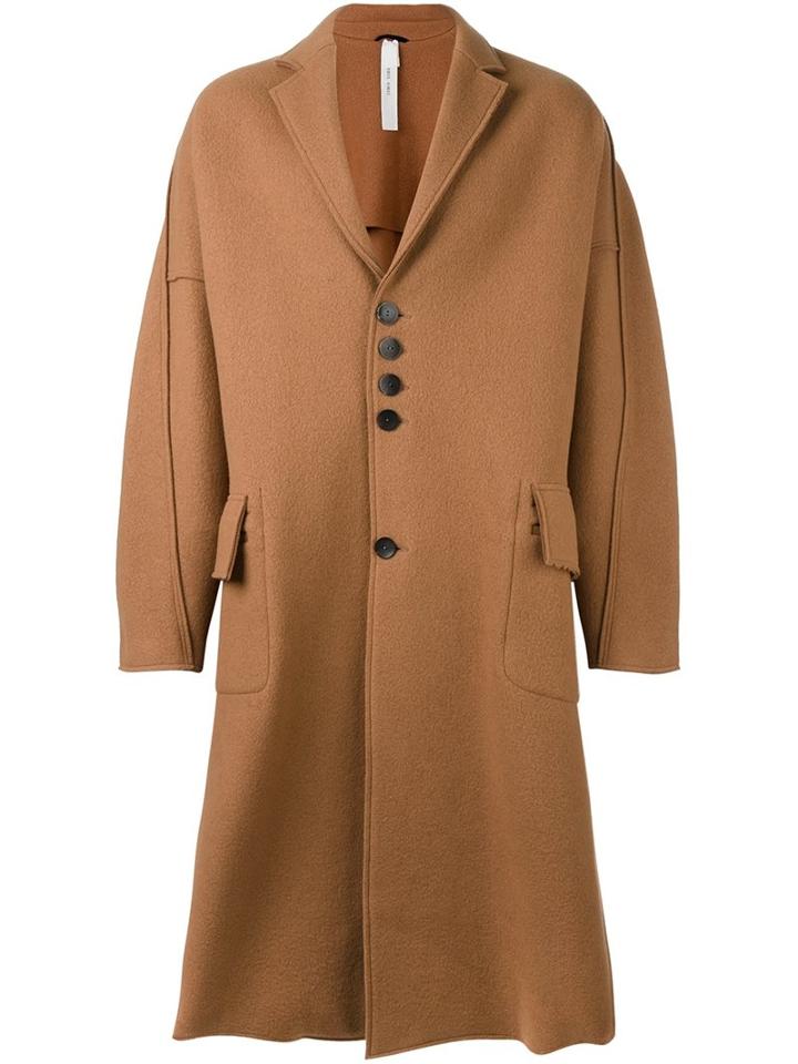 Damir Doma 'copernico' Coat, Men's, Size: Xs, Brown, Polyamide/virgin Wool