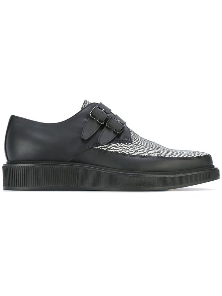 Lanvin Zebra Monk Shoes - Black