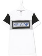 Armani Junior Teen Logo T-shirt - White
