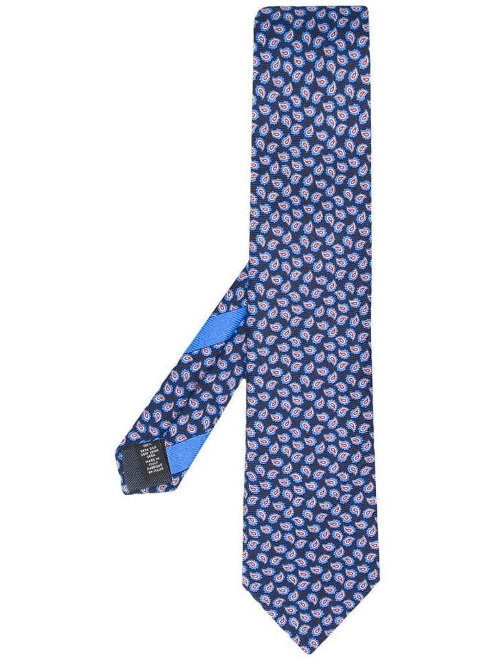 Ermenegildo Zegna Fantasia Paisley Print Tie - Blue