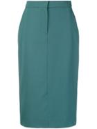 Calvin Klein 205w39nyc Side Panel Pencil Skirt - Green
