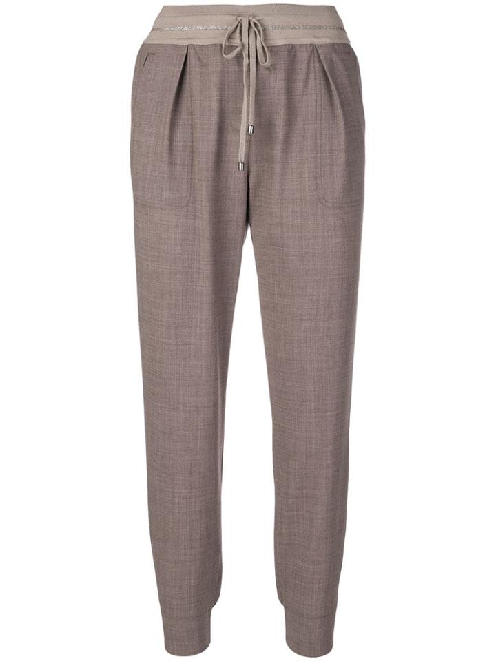 Lorena Antoniazzi Tapered Trousers - Brown