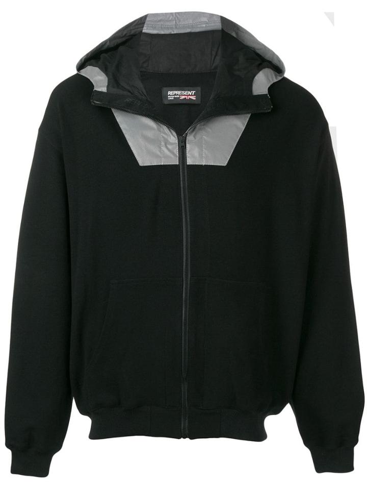 Represent Hooded Zip-up Jacket - Black