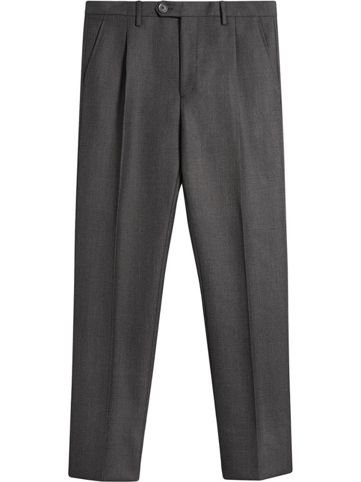 Burberry Wool Mohair Cropped Tailored Trousers - Grey