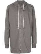 Rick Owens - Long Length Hoodie - Men - Cotton - M, Grey, Cotton