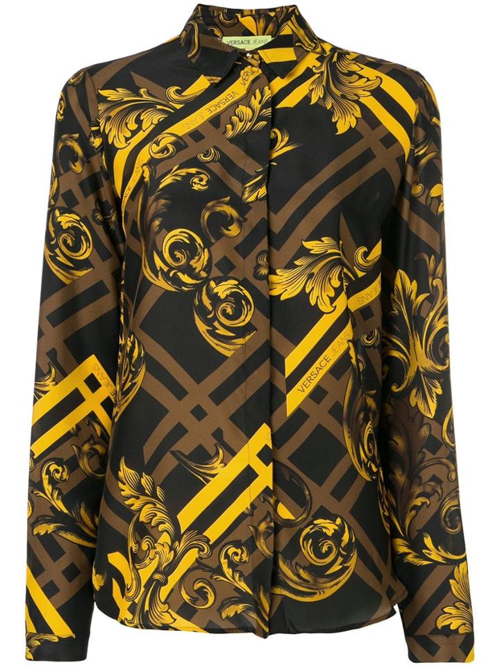 Versace Jeans Baroque Silk Shirt - Black