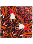 Alexander Mcqueen Skull Print Scarf - Yellow & Orange