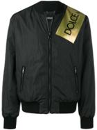 Dolce & Gabbana Logo Tape Bomber Jacket - Black