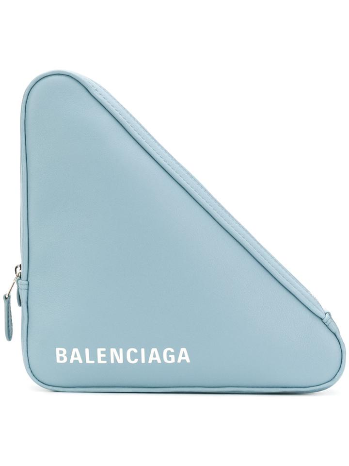 Balenciaga Triangle Medium Clutch Bag - Yellow & Orange