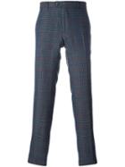 Etro Plaid Tailored Trousers, Men's, Size: 46, Linen/flax/wool/cotton