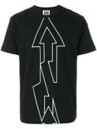 Les Hommes Urban Contrast Print T-shirt - Black