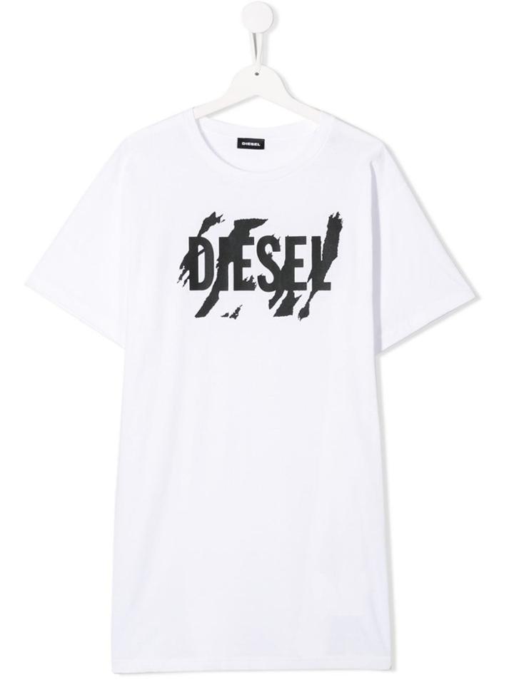 Diesel Kids White Logo T-shirt
