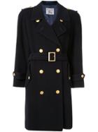 Burberry Vintage Button-embellished Trench - Black