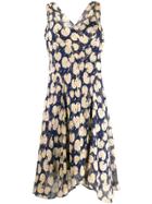 Dvf Diane Von Furstenberg Printed Wrap-effect Dress - Blue