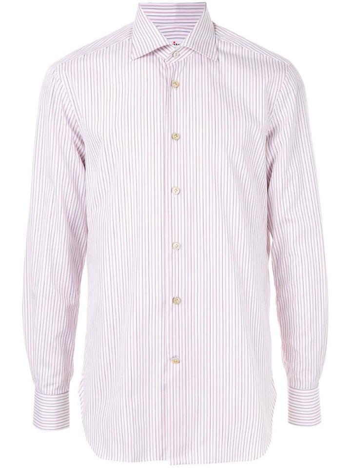 Kiton Striped Poplin Shirt - Pink