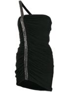 Saint Laurent Embellished Strap Mini Dress - Black