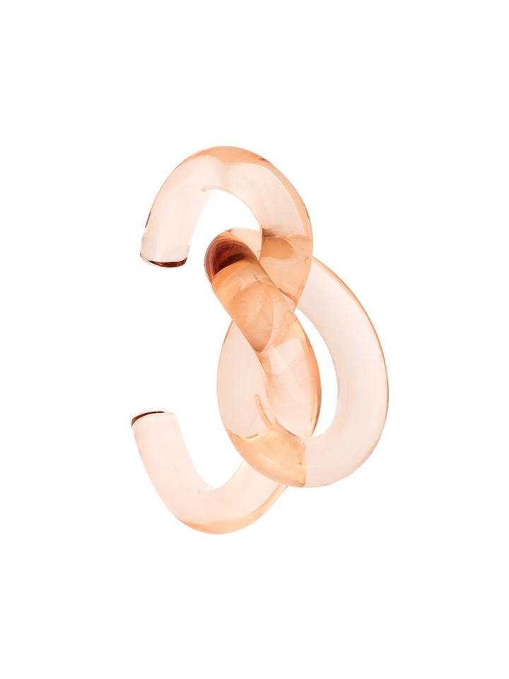 Stella Mccartney Twisted Cuff, Women's, Yellow/orange, Plexiglass