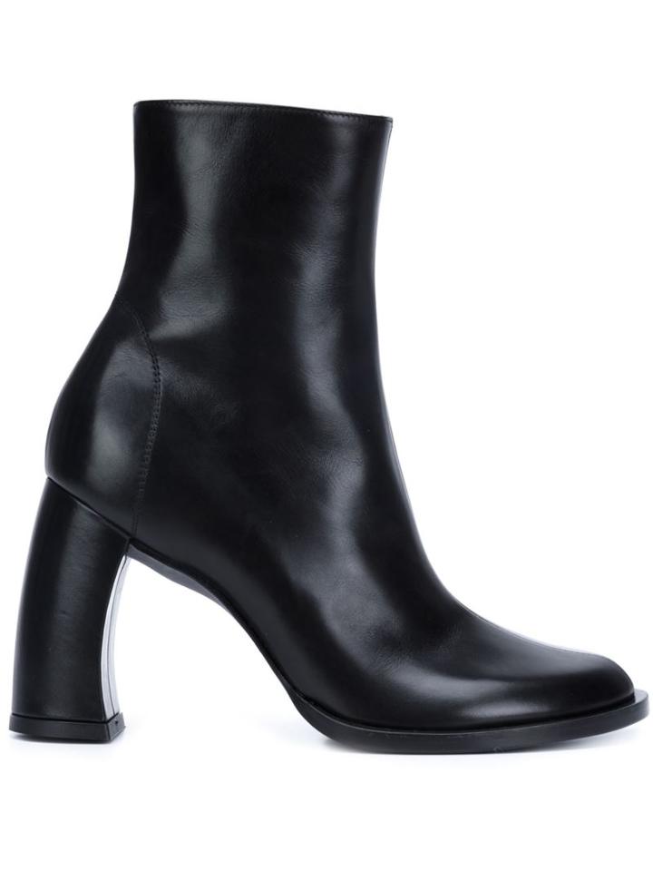 Ann Demeulemeester Curved Heel Boots