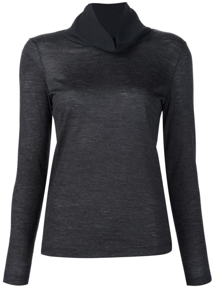 Fabiana Filippi Roll Neck Top, Women's, Size: 46, Grey, Merino