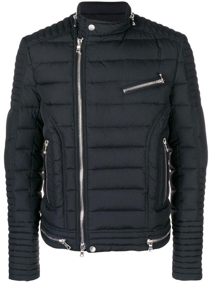 Balmain Down Biker Jacket - Black