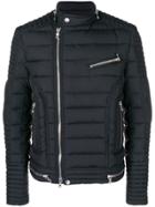 Balmain Down Biker Jacket - Black