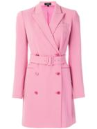 Theory Admiral Crepe Double Breasted Dress - Pink & Purple