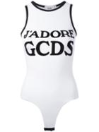 Gcds - J'adore Bodysuit - Women - Cotton/spandex/elastane - S, White, Cotton/spandex/elastane