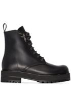 Fendi 50mm Lace-up Boots - Black