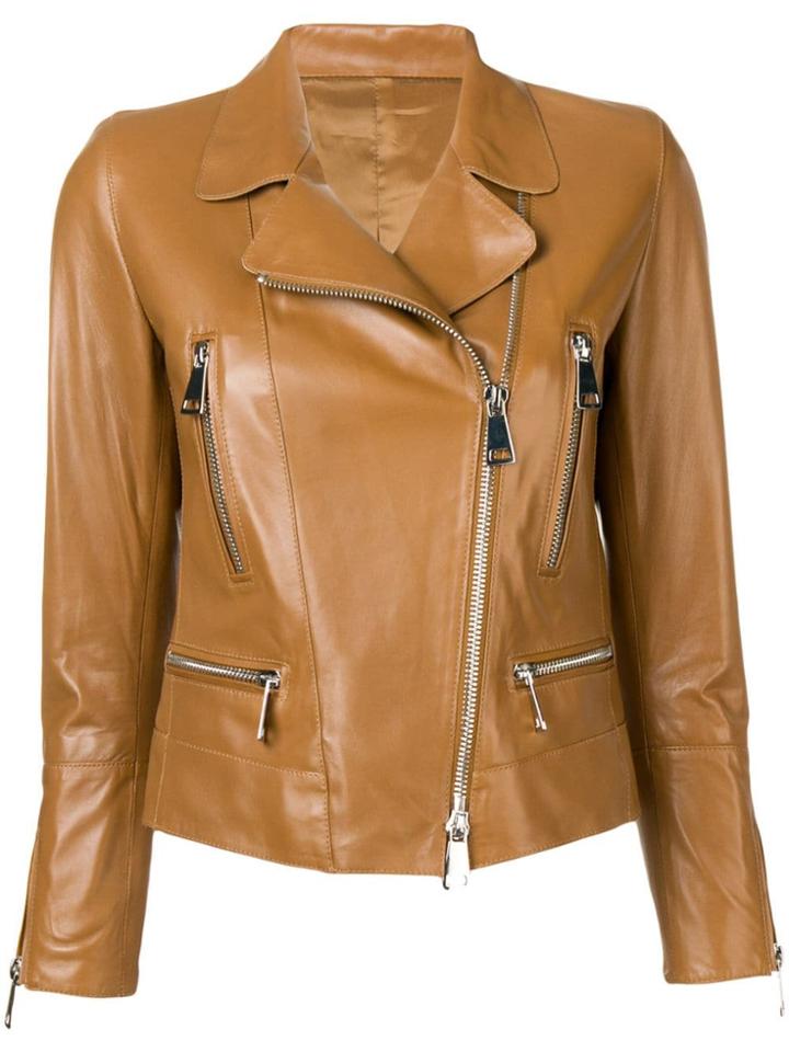 Sylvie Schimmel Slim-fit Biker Jacket - Brown