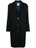 Semicouture Buttoned Loose Coat - Black