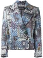 Jean Louis Scherrer Vintage Sequin Quilted Jacket - Grey
