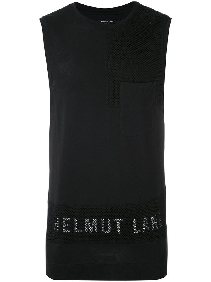 Helmut Lang - Branded Tank Top - Men - Cotton/modal - M, Black, Cotton/modal