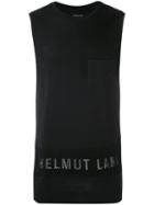 Helmut Lang - Branded Tank Top - Men - Cotton/modal - M, Black, Cotton/modal