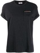 Brunello Cucinelli Bead-embellished T-shirt - Black