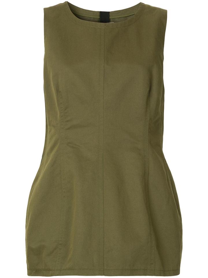 Marni Sleeveless Peplum Blouse - Green