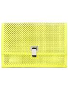 Proenza Schouler Small Lunch Clutch, Women's, Yellow/orange, Leather