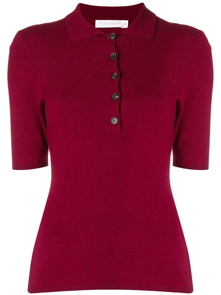 Victoria Beckham Half-sleeved Sweater - Red
