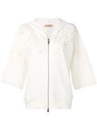 Twin-set Zipped Up Sweatshirt - White
