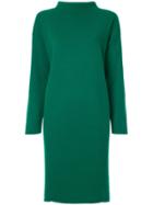 Aula Stand Up Collar Dress - Green