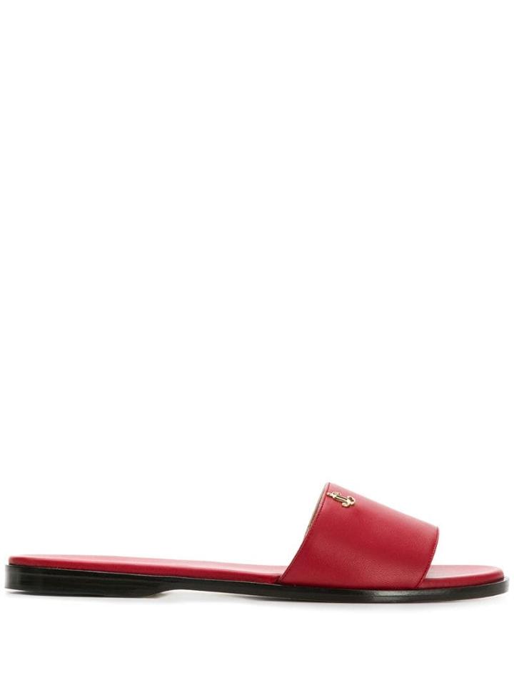 Jimmy Choo Minea Flat Sandals - Red