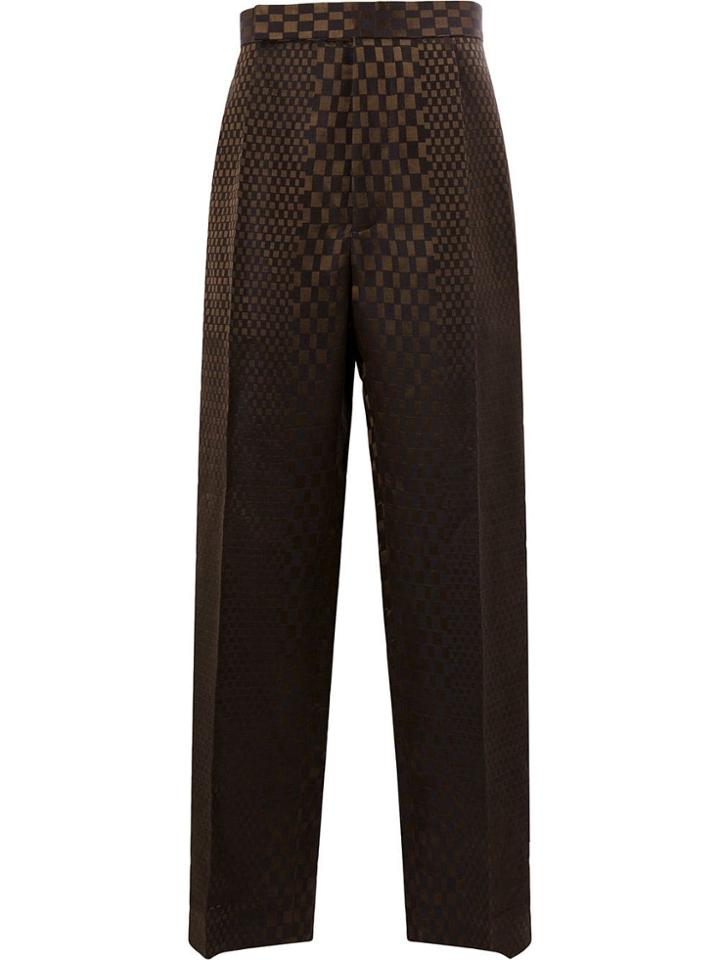 Haider Ackermann Checkered Tailored Trousers - Brown