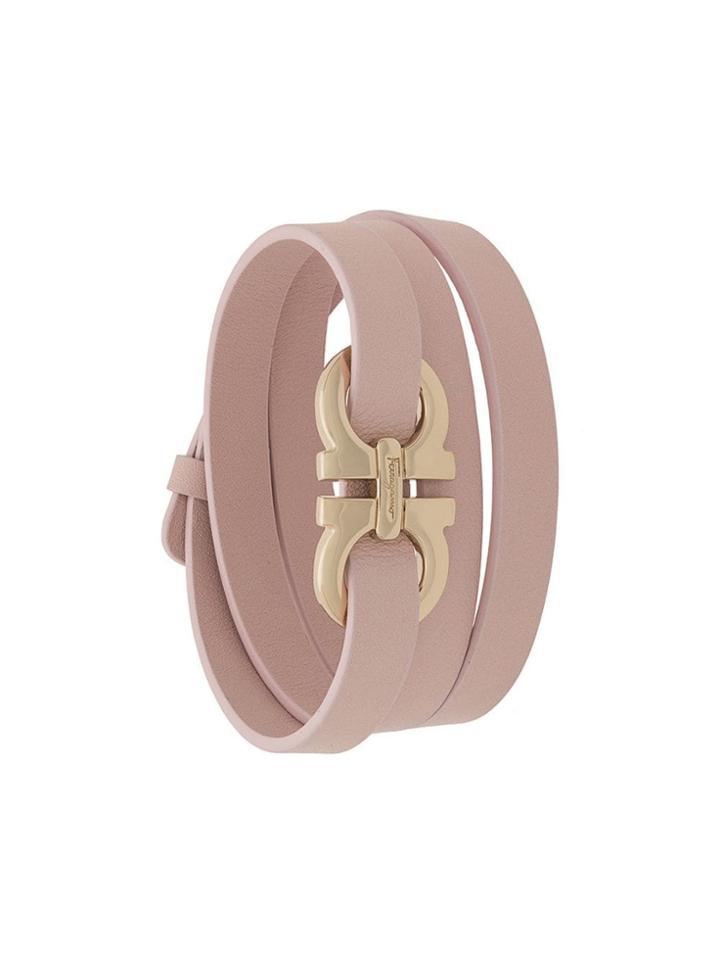 Salvatore Ferragamo Logo Plaque Bracelet - Pink